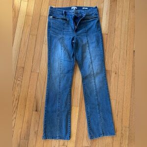 Sofia by Sofia Vergara Hi-Rise Skinny Kick Boot Blue Jeans